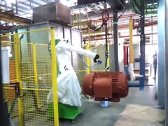 GR650 robot de peinture appliqué à l'industrie des moteurs de pièces métalliques